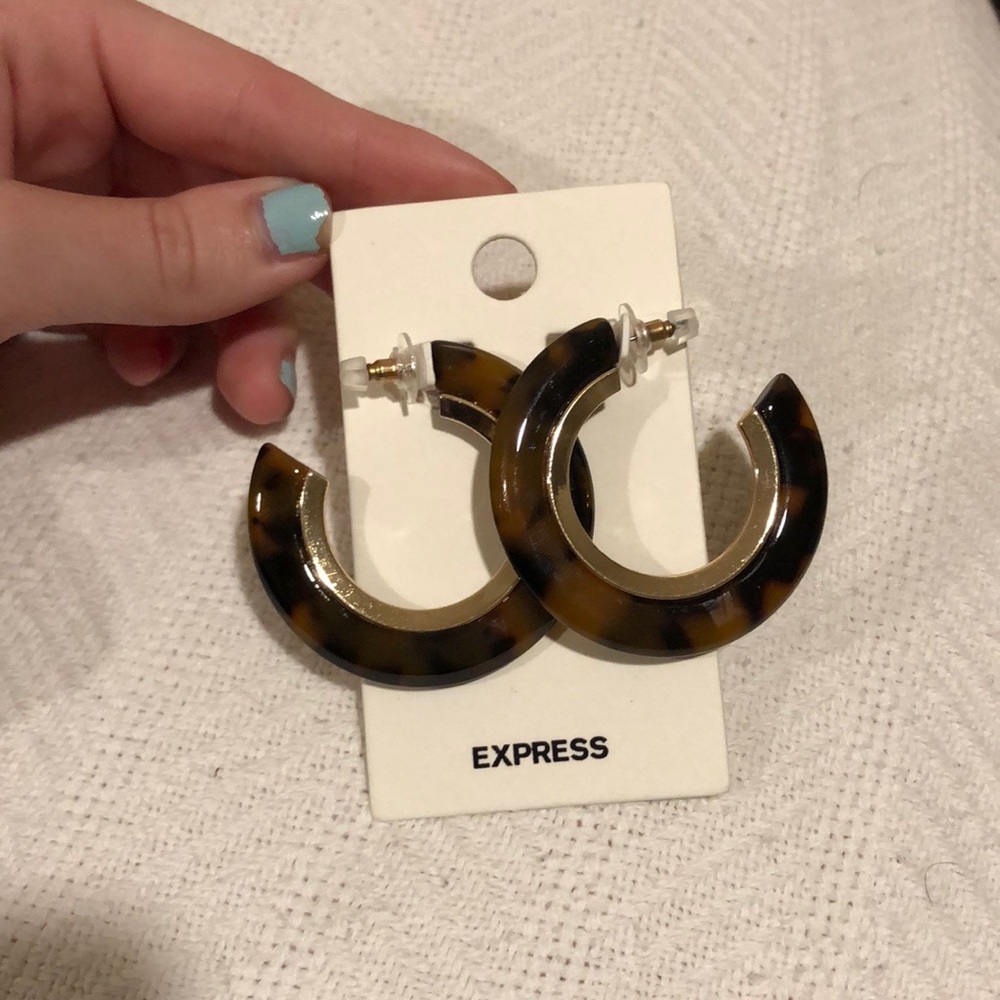 Express hoop earrings
